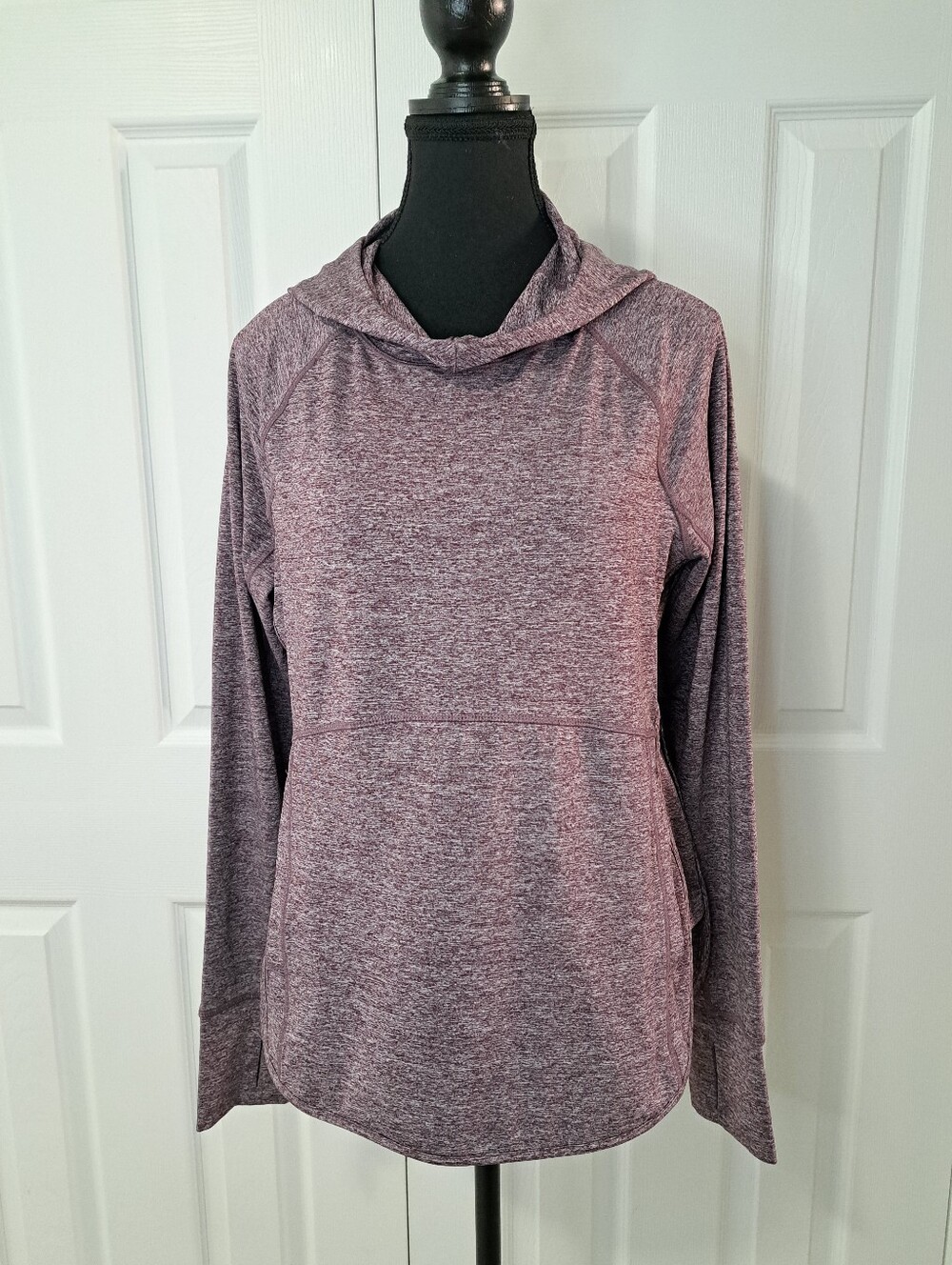 90 Degree By Reflex Activewear Top Hooded Size Medium Pull Over Casual Purple